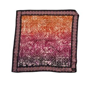 Oscar de la‎ Renta Colorful Abstract 100% Silk Scarf